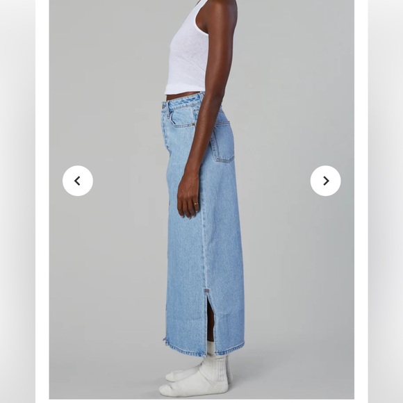 Denim Maxi Skirt / Still Here New York sz 29 - Picture 3 of 8